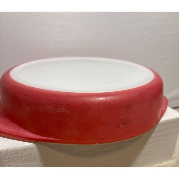 Vintage 8" Pyrex Pink Flamingo Casserole Baking Dish With Handles #221 - Picture 4 of 10